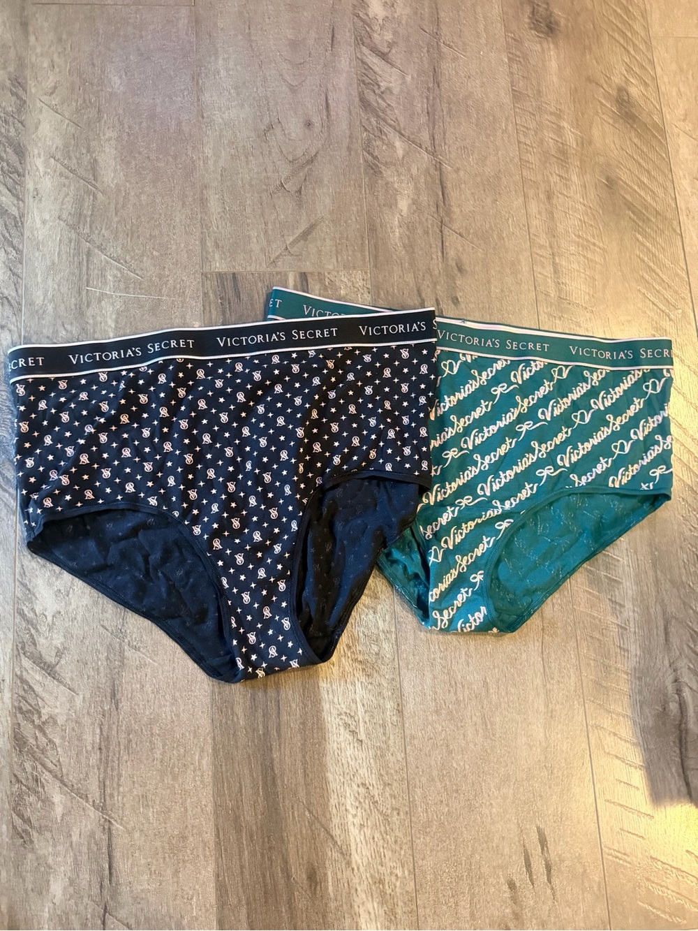 Victoria's Secret Black & Teal Bikini Brief Set